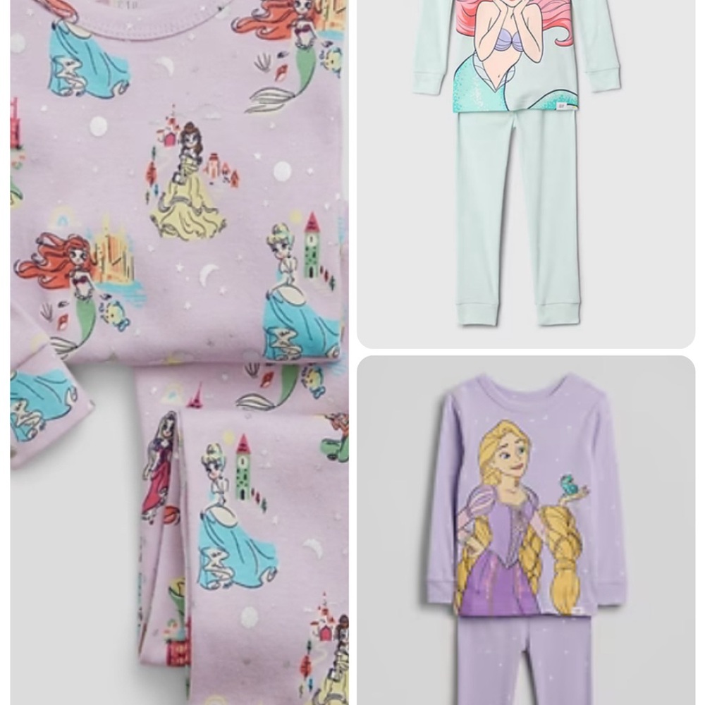 Disney Princess Organic cotton Pajama Set - Rapunzel, Ariel and all